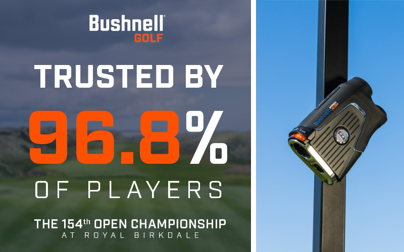 Bushnell Golf Dominates The Open With 96.8% Player Usage